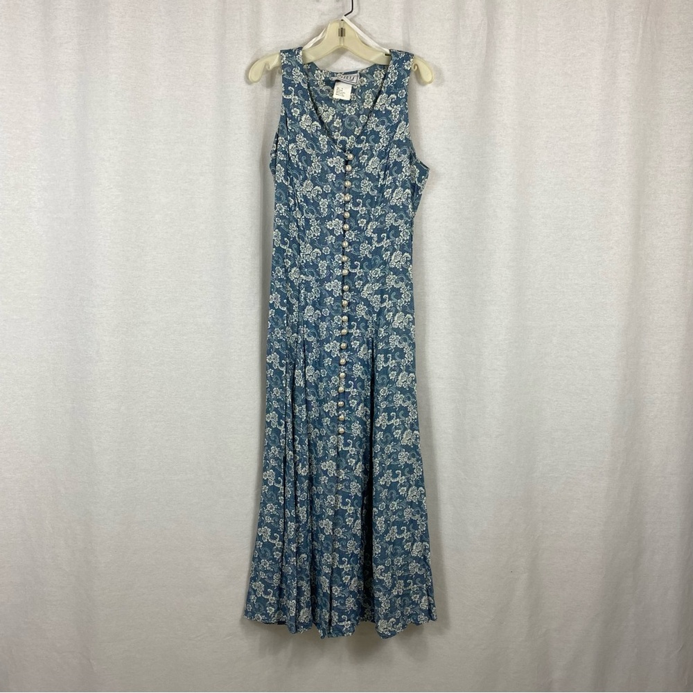 Elegant Vintage DBY Ltd. Floral Sleeveless Maxi Dress